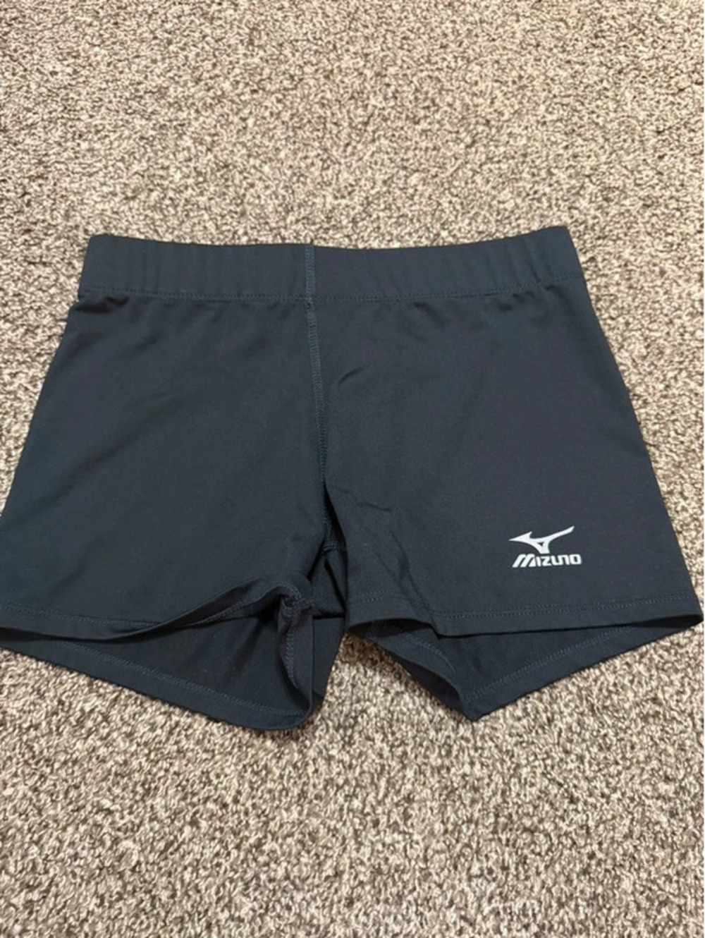 Mizuno Womens Medium Black Volleyball Spandex Shorts Compression Athletic